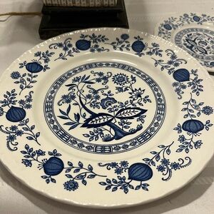 Blue Floral Dinner Plate